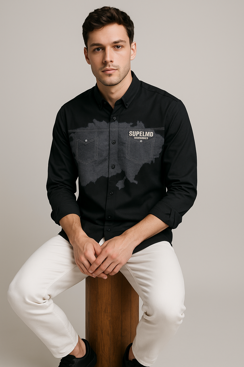 Mens Spray Effect Regular Fit Shirt