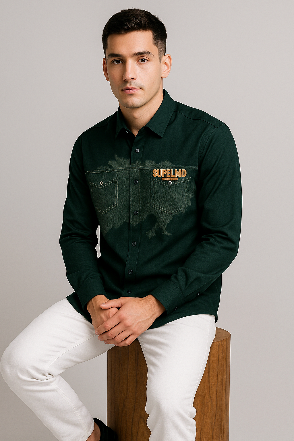 Mens Spray Effect Regular Fit Shirt