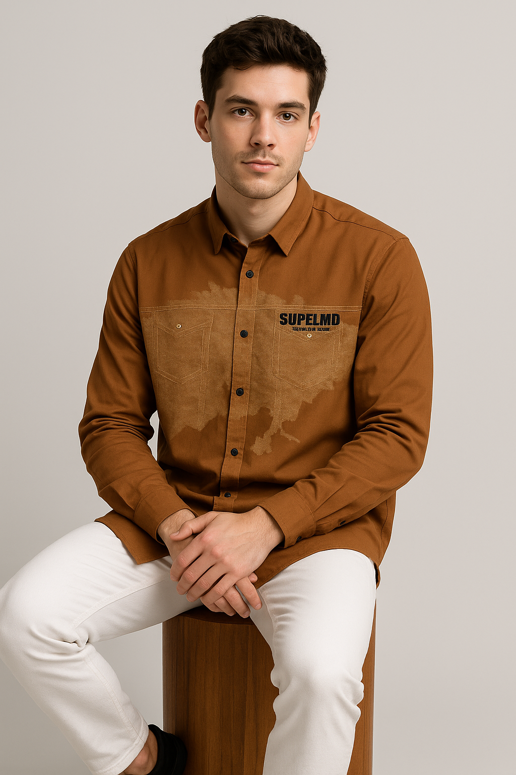 Mens Spray Effect Regular Fit Shirt