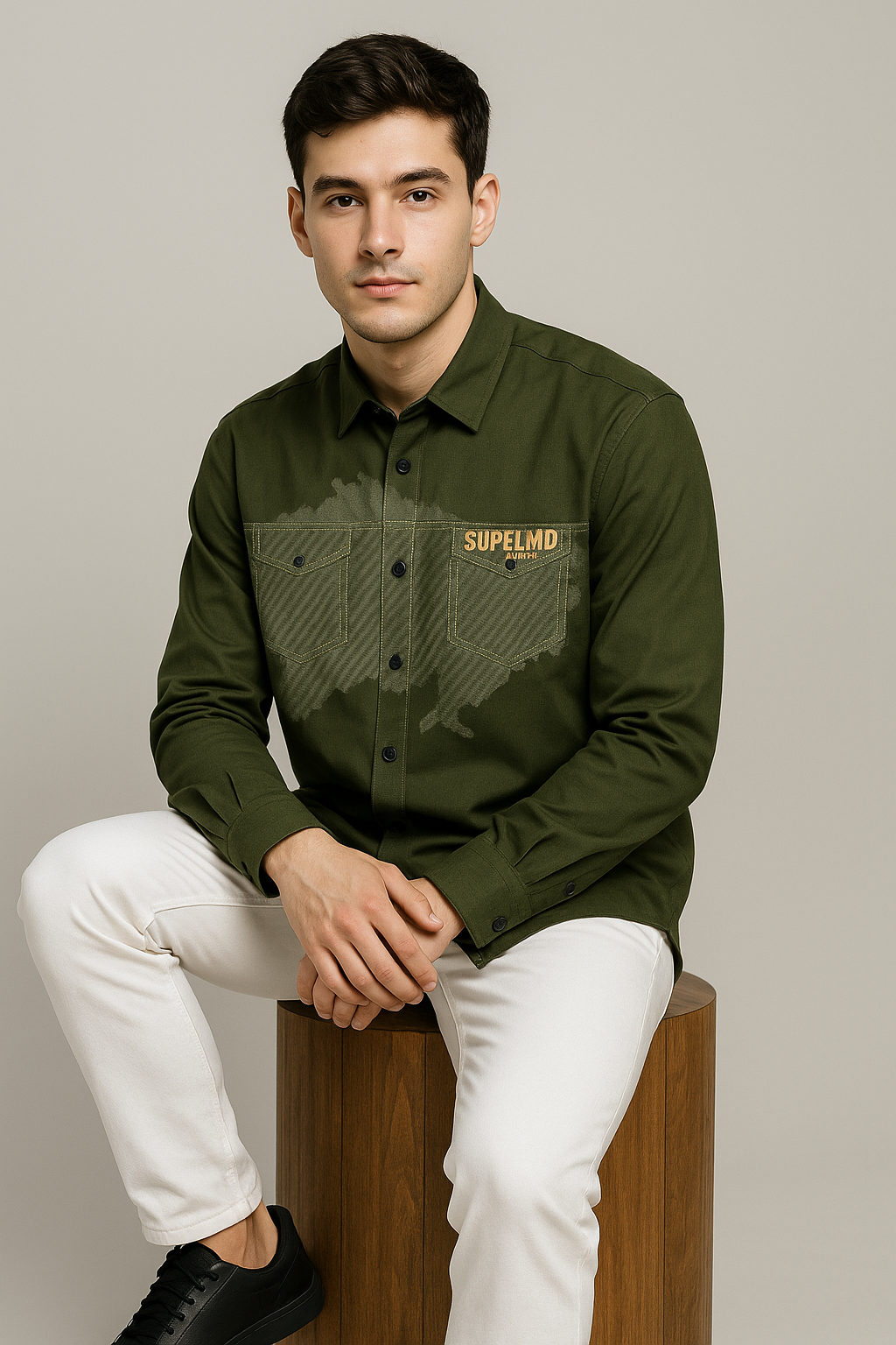 Mens Spray Effect Regular Fit Shirt